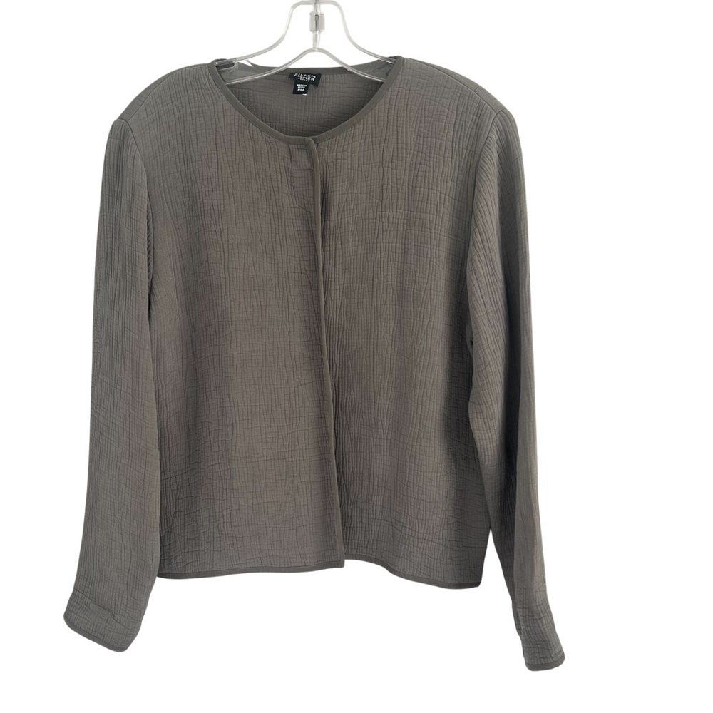 Eileen Fisher Women's Gray Textured Jacket